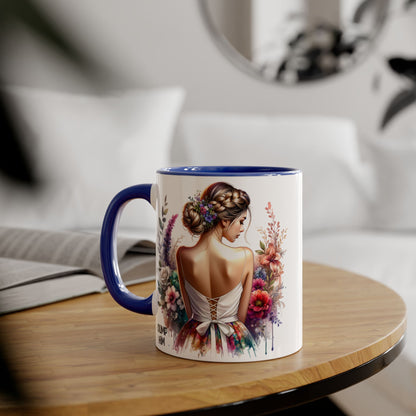 Floral Dump Him Mug, Cute Coffee Cup, Gift for Friends, Unique Kitchen Decor, Relationship Humor, Coffee Lover