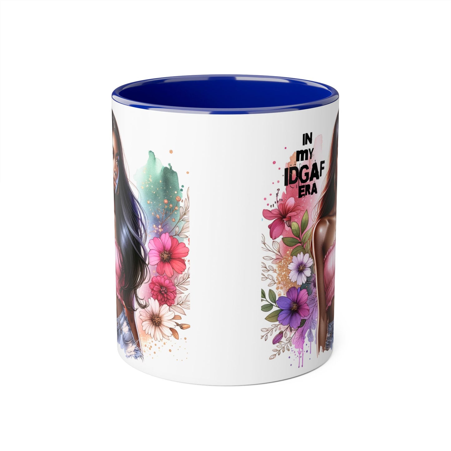 Empowering IDGAF Era Mug | Bold Coffee Cup | Inspirational Gift | Floral Art | Self-Love Statement
