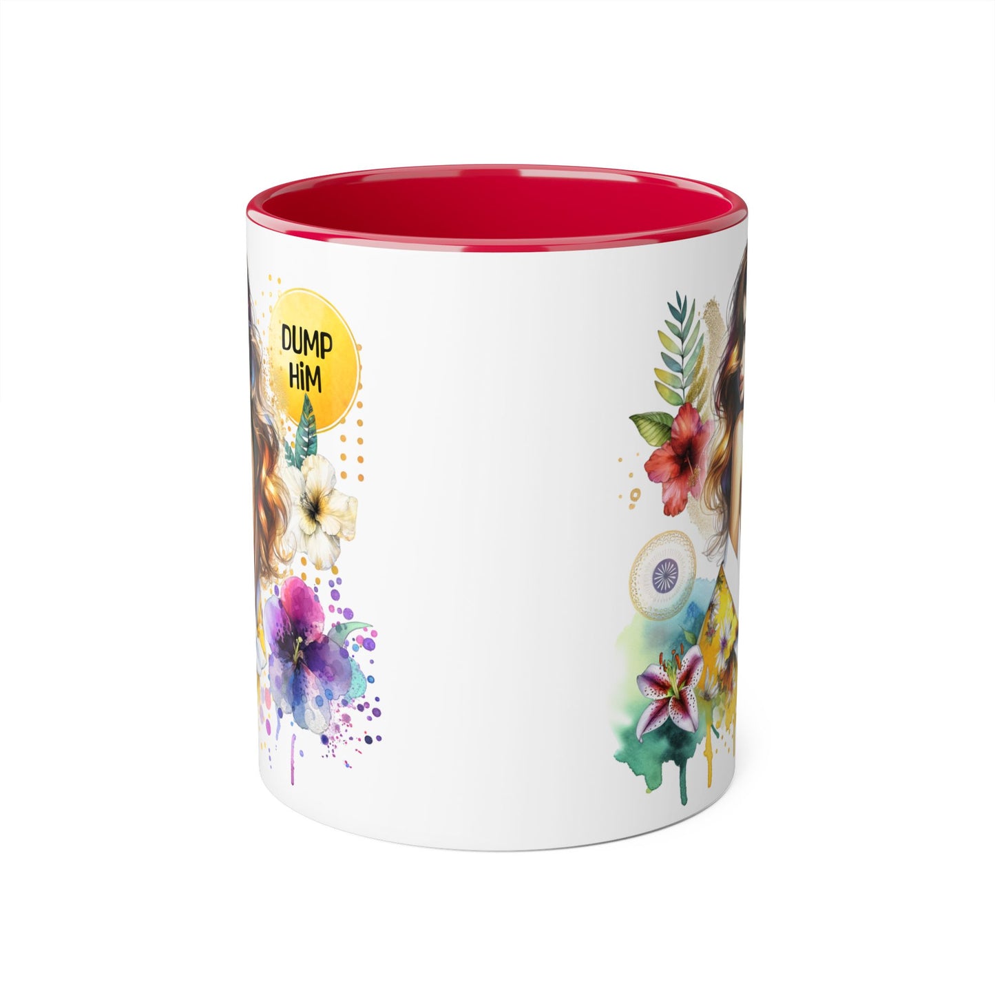 Colorful Inspirational Accent Mugs | Perfect Gift for Self-Love, Friendship, or Breakup Support