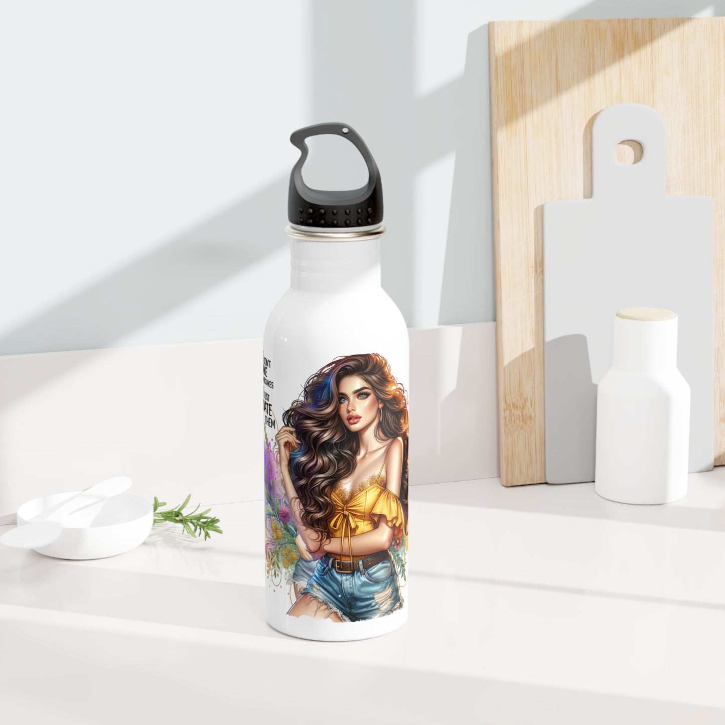 I Don't Make Mistakes, I Date Them Vibrant Stainless Steel Water Bottle - Motivational Quote & Colorful Design, Eco-Friendly Drinkware, Fitness Hydration, Gift Idea