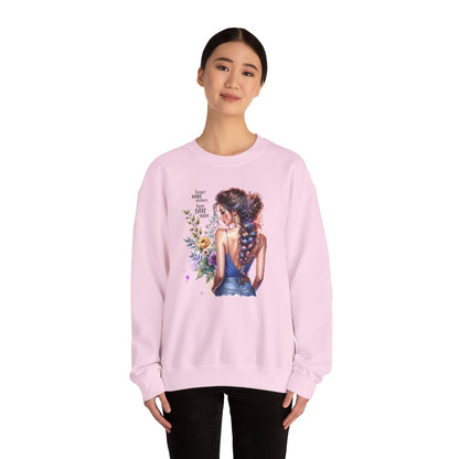 I Don`t  Make Mistakes, I Just Date Them Floral Illustration Crewneck Sweatshirt, Cozy Gift for Her, Casual Fashion, Spring Wardrobe Essential, Art Lover Apparel