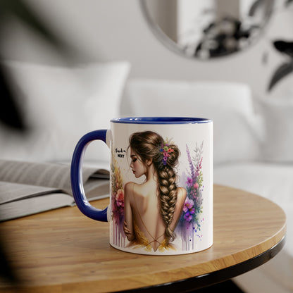 Thank U, Next Floral Art Accent Mug - Perfect Gift for Coffee Lovers, Boho Decor, Birthday, Tea Time, Home Office