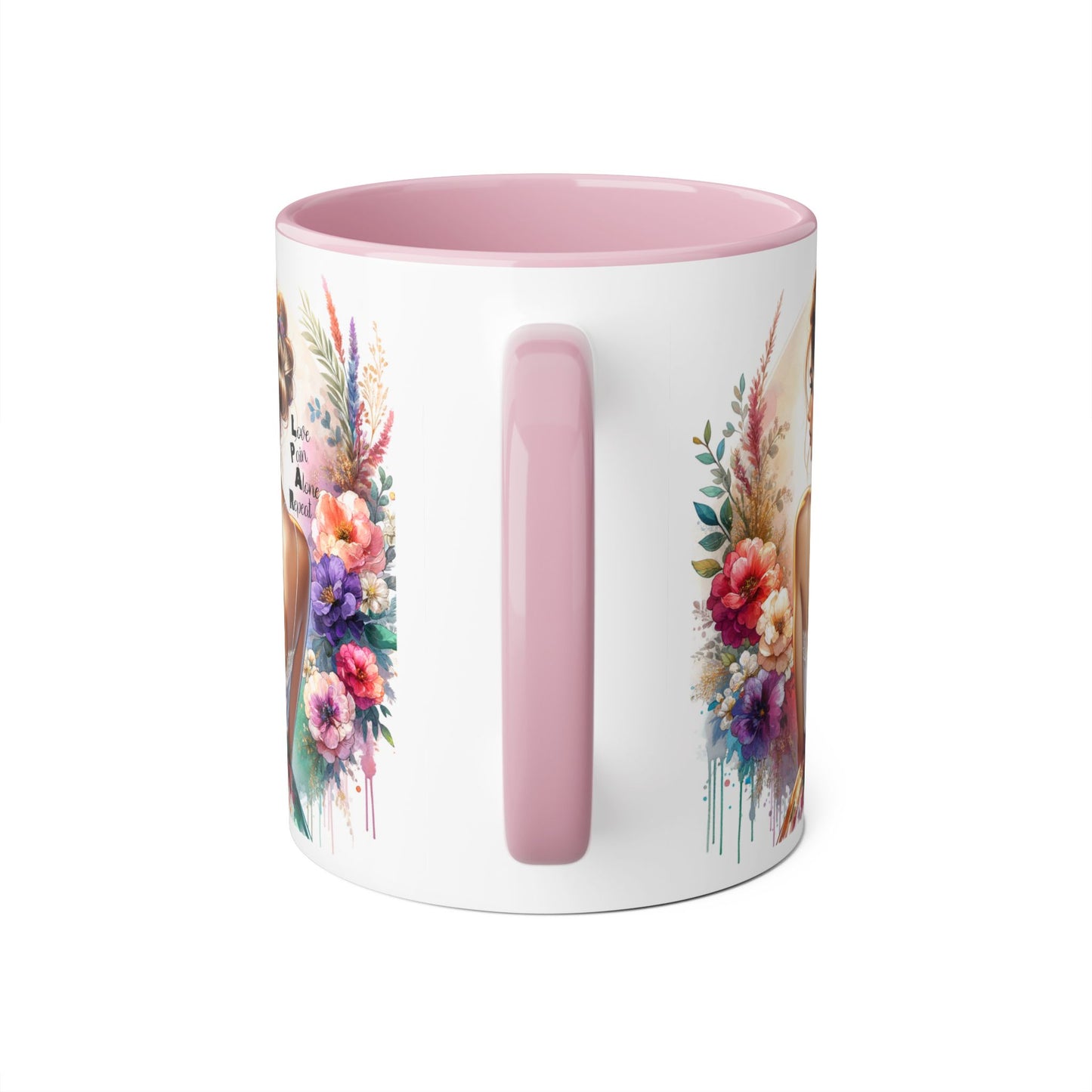 Floral Latte Mug, Inspirational Coffee Cup, Boho Style Mug, Gift for Her, Art Print Mug, Relaxing Beverage Mug