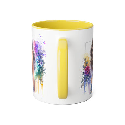 Thank U, Next Vibrant Floral Accent Mug | Unique Coffee Cup, Gift for Her, Artful Drinkware, Boho Style, Colorful Tea Mug, Inspirational Design