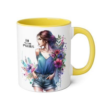 Funny Accent Mug - No Time For F*boys 11oz