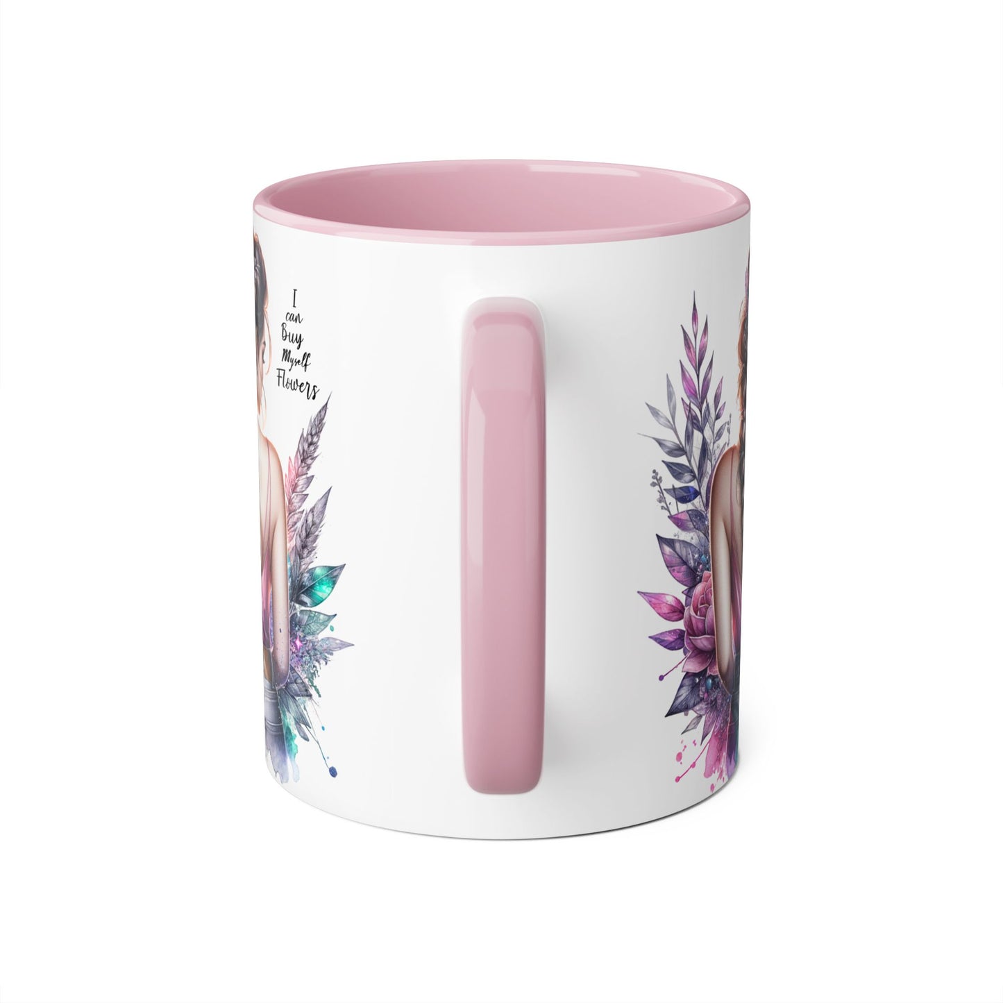 I Can Buy Myself Flowers Floral Inspirational Accent Mug - Perfect Gift for Women, Coffee Lovers, Housewarming, Birthdays, or Motivational Decor
