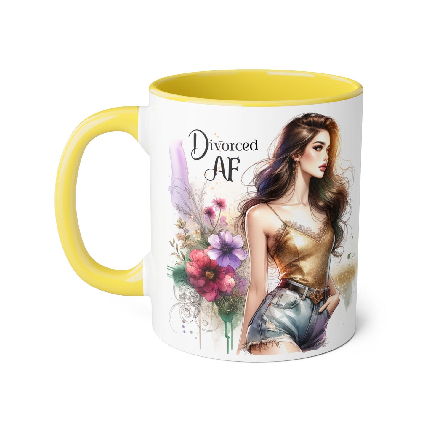 Divorced AF Ceramic Mug, Sassy Coffee Cup, Empowerment Gift, Self-Love Mug, Unique Mug for Women, Divorce Celebration
