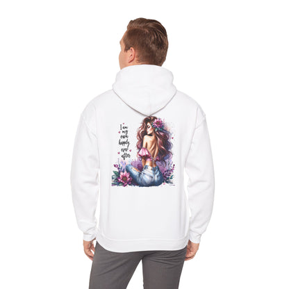 Floral Boho Unisex Hooded Sweatshirt - "I Am My Own Happily Ever After "
