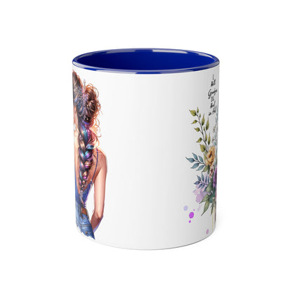 I Hold Grudges, I'll Heal in Hell  Humoristic Floral Inspirational Accent Mug, 11oz Coffee Cup, Gift for Her, Home Office Decor, Mother's Day, Personalized Drinkware