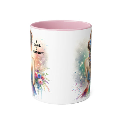 Beautiful Artistic Accent Mug - Unique Coffee Cup for Women, Gift for Her, Bohemian Style Drinkware, Perfect for Birthdays and Celebrations