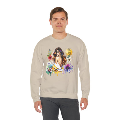 I Don't Make Mistakes, I Just Date Them Floral Art Crewneck Sweatshirt, Comfortable Ladies Fashion, Gift for Her, Boho Style, Casual Outfit, Cozy Sweater