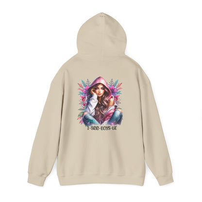1-800-Boys-Lie Colorful Graphic Hoodie: Fashionable Sweatshirt for Art Lovers, Unisex Casual Wear, Gift for Birthdays, Holidays, Style Statement