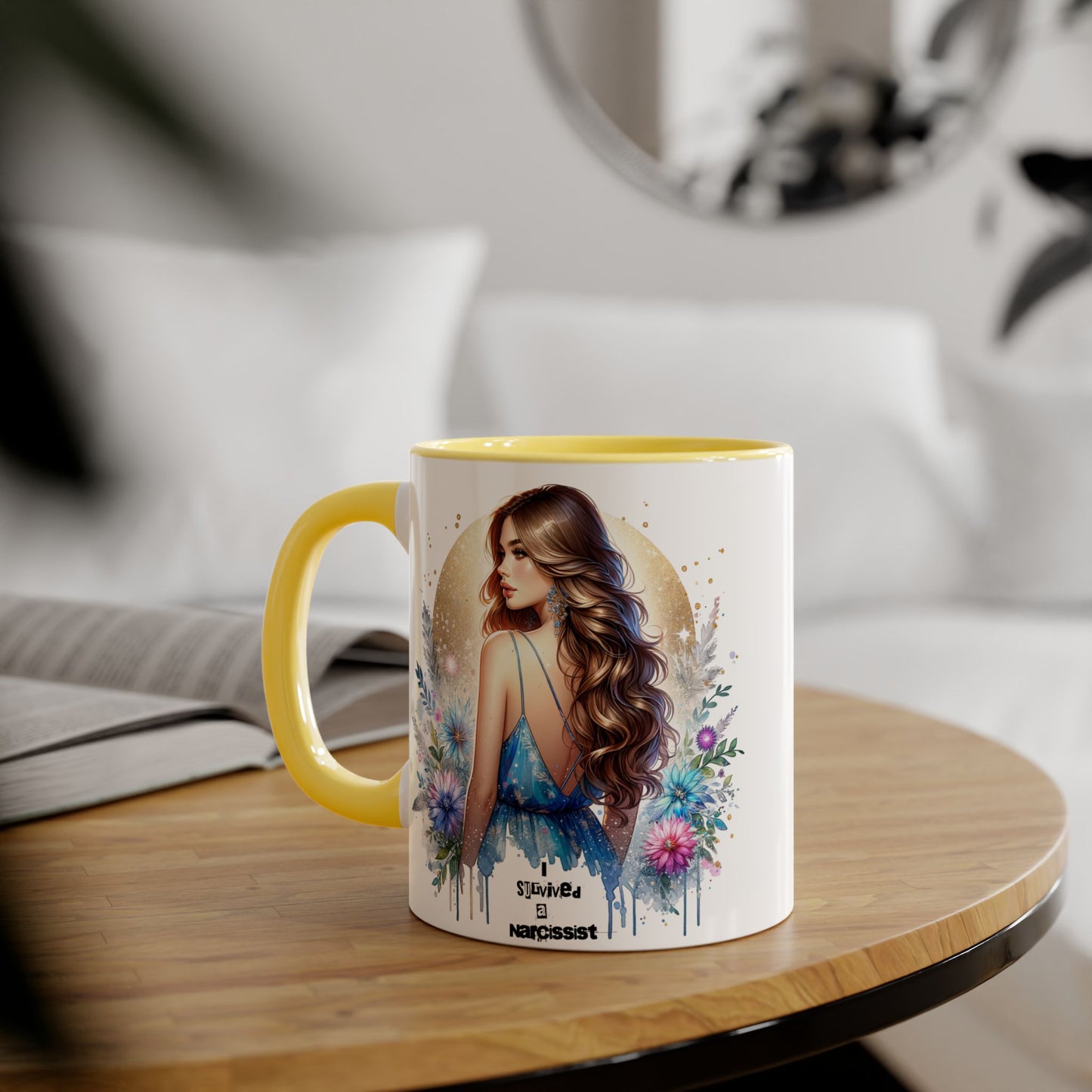Floral Accent Mugs, 11oz - Beautiful Gift for Coffee Lovers, Perfect for Birthdays, Mother’s Day, or Just Because