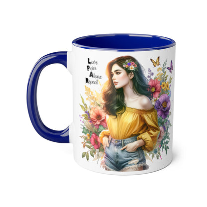 Whimsical Floral Accent Mug, Inspirational Gift for Friends, Nature Lovers, Home Décor, Coffee/Tea Mug, Unique Art