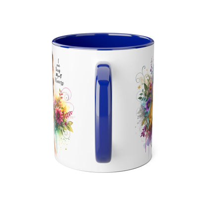 I Can Buy Myself Flowers Floral Art Accent Mug, Inspirational Coffee Cup, Unique Gift for Her, Flower Lover’s Mug, Home Decor Kitchenware