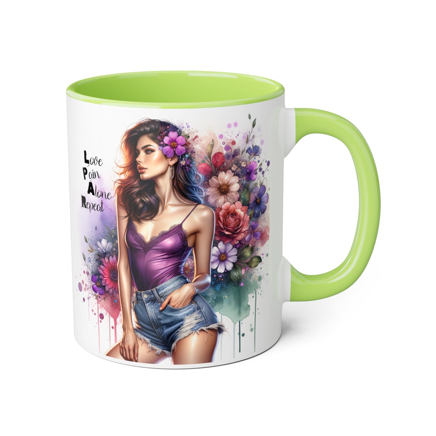 Floral Design Mug, Artistic Coffee Cup, Unique Gift, Vibrant Home Decor, Inspirational Drinkware, Birthday Present