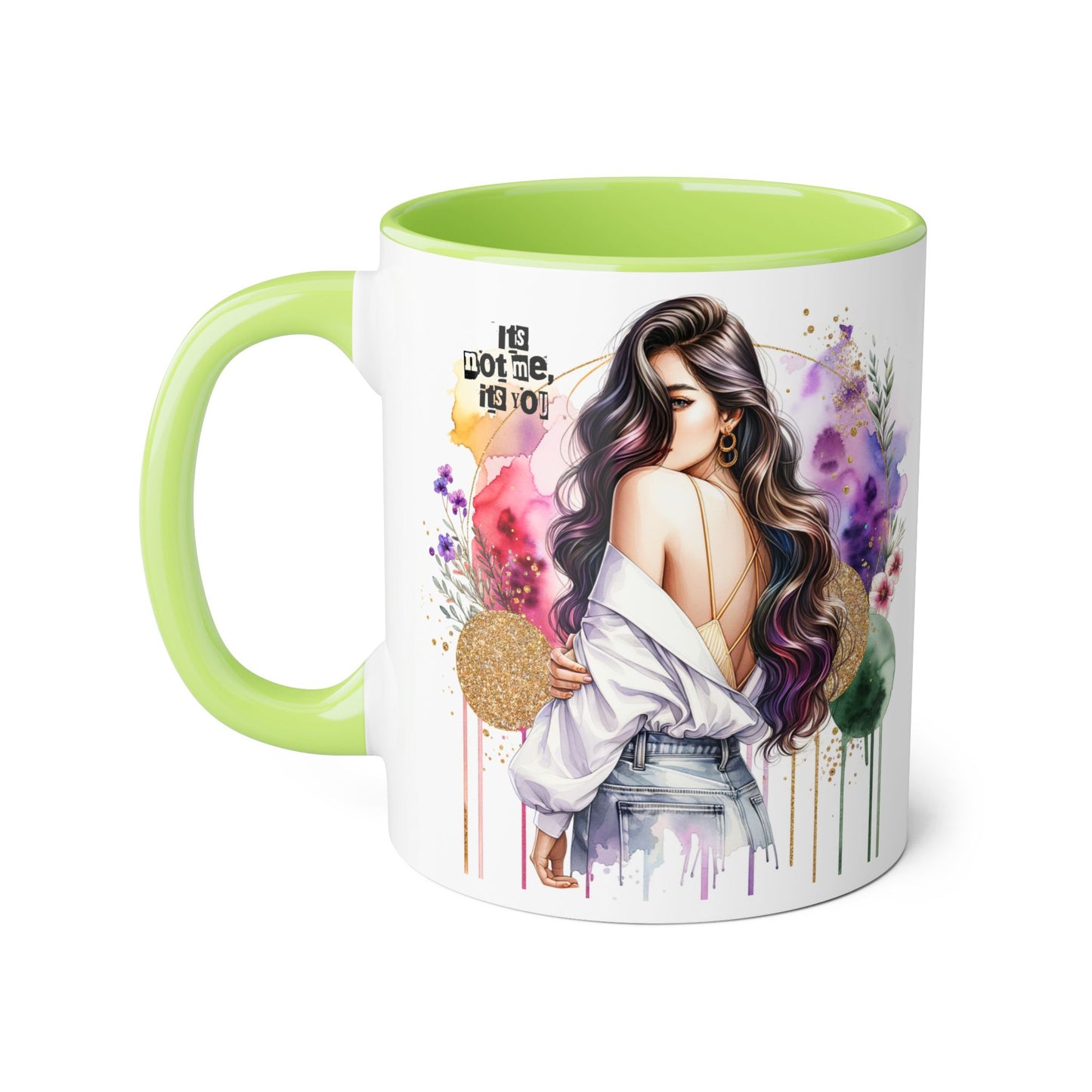 It's Not Me, It's You Humoristic Chic Accent Mugs - Artistic Coffee Cup for Trendsetters, Unique Gift for Her, Birthday Present, Inspirational Mug, Stylish Drinkware