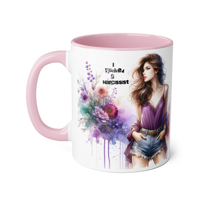 Stylish Quote Mug, Fashion Lover Gift, Narcissist Coffee Cup, Floral Design Mug, Unique Drinkware for Her