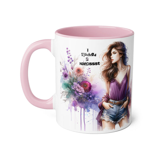 Stylish Quote Mug, Fashion Lover Gift, Narcissist Coffee Cup, Floral Design Mug, Unique Drinkware for Her