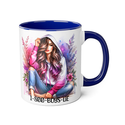 Stylish Accent Mug, 1-800-BOYS-DIE, Trendy Gift for Coffee Lovers, Aesthetic Drinkware for Home/Office, Perfect for Birthdays and [...]