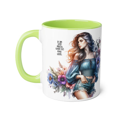 Floral Art Accent Mug, Inspirational Coffee Cup, Gift for Her, Flower Design Mug, Motivational Tea Mug, Unique Housewarming Gift