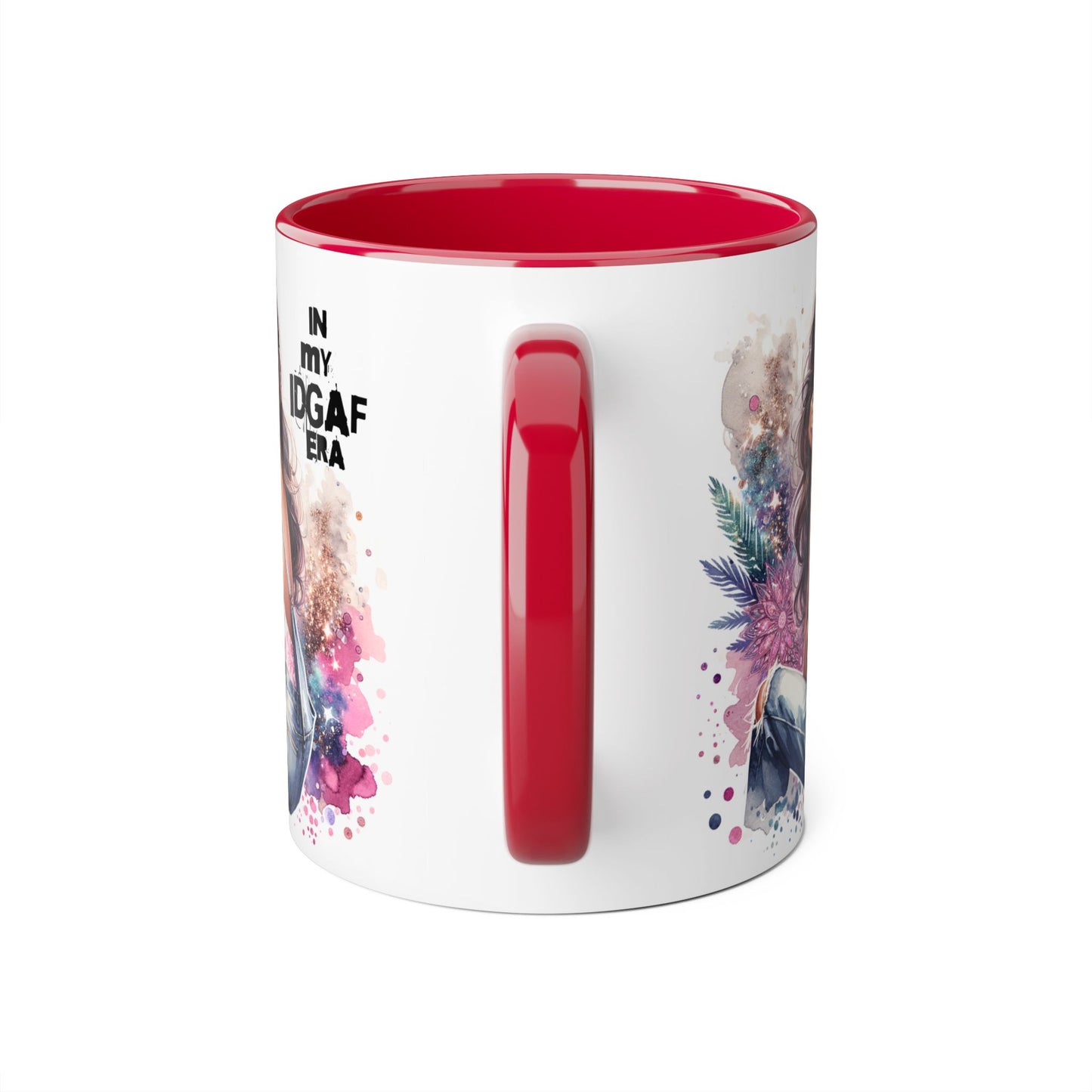 Stylish IDGAF Era Accent Mug, Empowering Gift for Her, Cute Coffee Cup, Trendy Drinkware, Funny Quote Mug, Perfect for Gifting