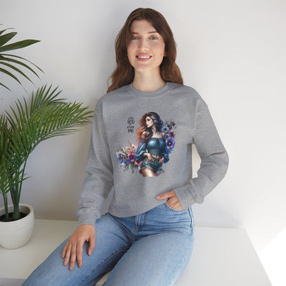 Lost You And Found Me Whimsical Floral Crewneck Sweatshirt | 'Until You Came to Me' Quote | Cozy Gift for Her, Floral Sweatshirt, Relaxed Style, Casual Wear