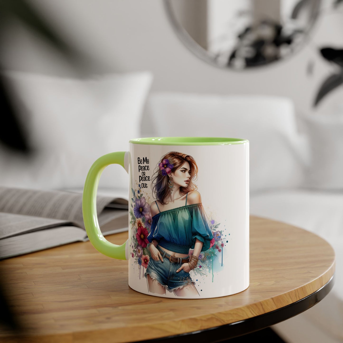 Be My Peace or Peace Out Accent 11oz Mug