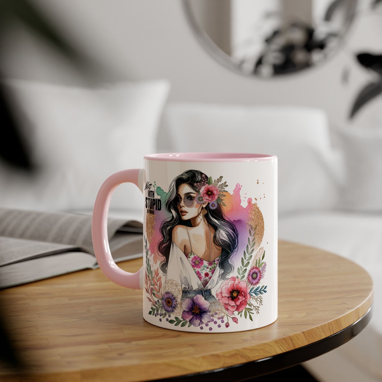 Mug - Not With Stupid Anymore Humoristic 11oz Accent Mug