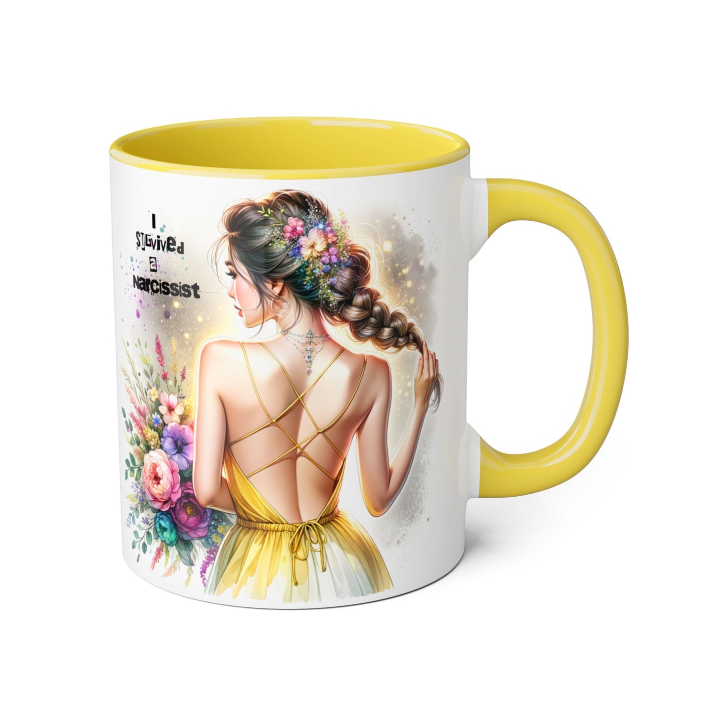 Floral Inspirational Mug, Gift for Friends, Self-Love Motivational Coffee Cup, Women's Empowerment, Birthday Present