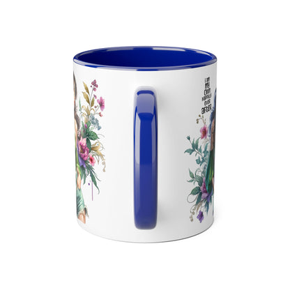 I Am My Own Happily Ever After Empowered Woman Accent Mug, Inspirational Coffee Cup, Floral Art Mug, Perfect Gift for Her, Motivational Drinkware