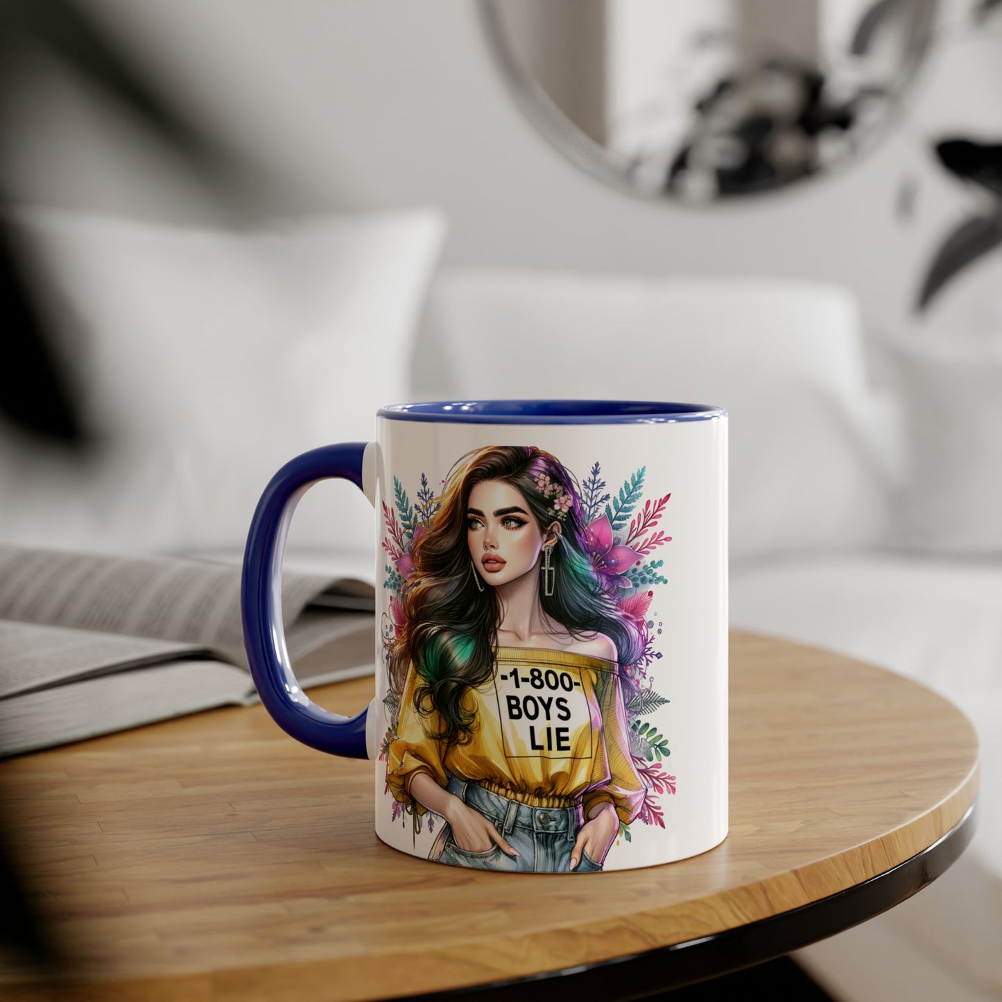 1-800-BOYS-LIE Chic Floral Accent Mug, 11oz Coffee Cup, Cute Gift for Her, Trendy Floral Drinkware, Ideal for Birthdays, Best Friend Gift, Unique [...]