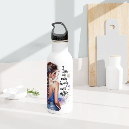 Inspirational Stainless Steel Water Bottle - 'I Am My Own Happily Ever After' Motivational Design