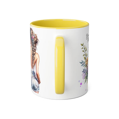 Divorced AF Floral Accent Mug - Perfect Gift for Friends, Coffee Lovers, Humor, Self-Care, Divorce Parties