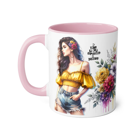 Funny Accent Mug - My Taste in Men is Probably a Disability Humor 11oz Cup