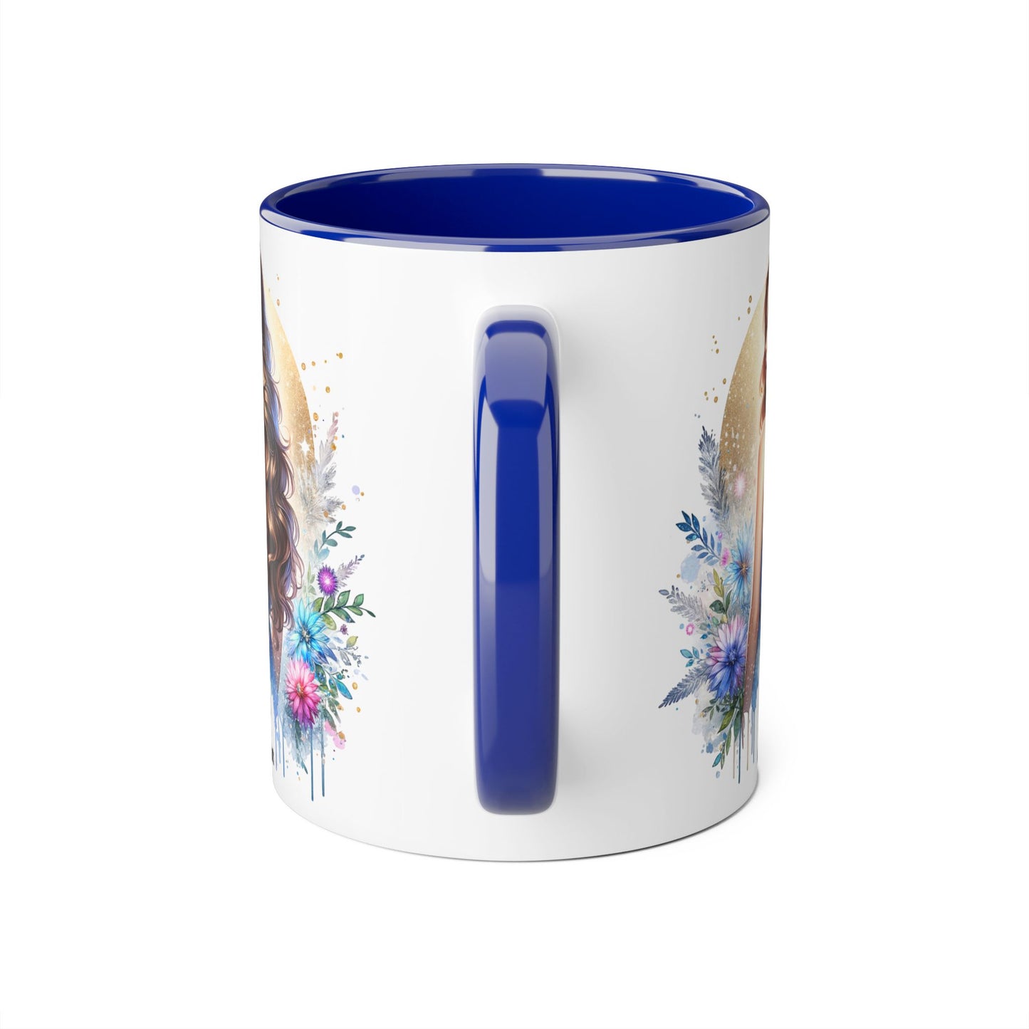 Floral Accent Mugs, 11oz - Beautiful Gift for Coffee Lovers, Perfect for Birthdays, Mother’s Day, or Just Because