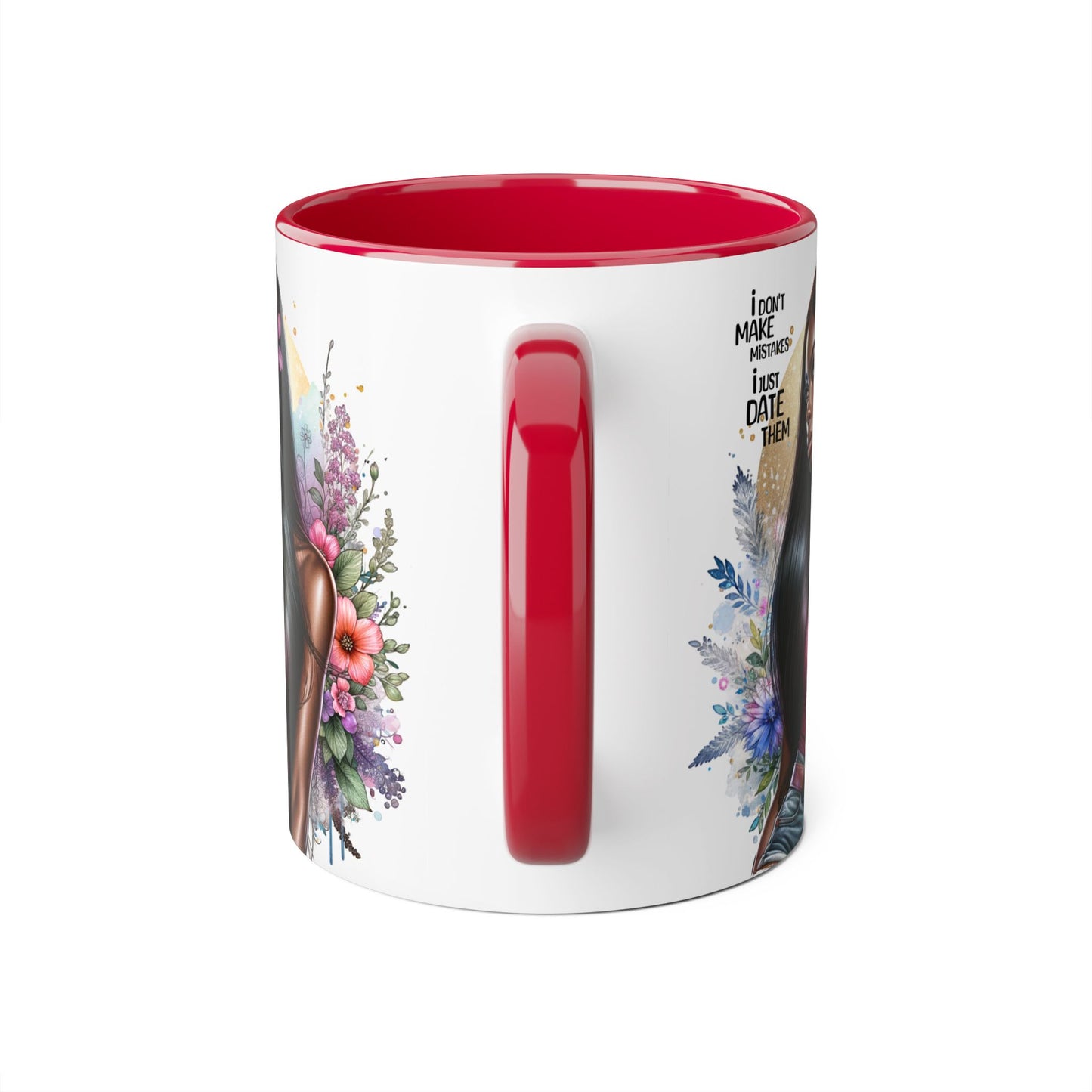 I Don't Make Mistakes, I Date Them Gorgeous Floral Accent Mugs | Perfect Gift for Coffee Lovers | Stylish Home Decor | Unique Birthday, Anniversary, or Just Because Gift