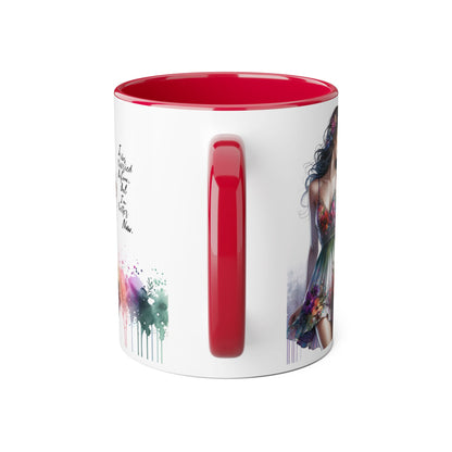 I Was Married Before But I'm Better Now Humoristic Floral Art Accent Mug, Inspirational Coffee Cup, Unique Gift for Her, Spring Decor, Creative Homeware