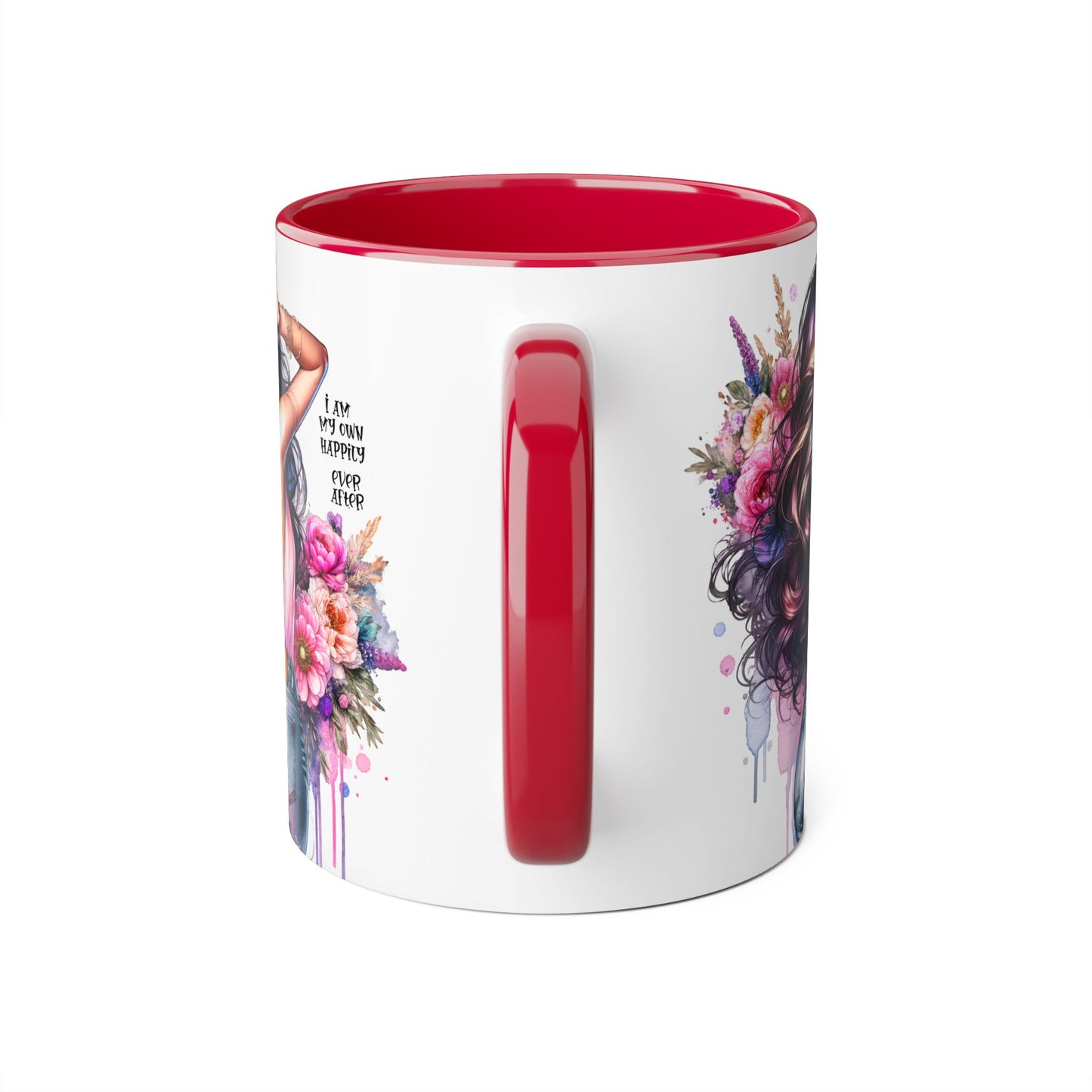 I Am My Own Happily Ever After Self-Love Floral Accent Mug - 11oz Inspirational Coffee Cup