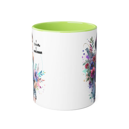 Floral Art Accent Mug - Stay Wild & Nameless, Bohemian Coffee Cup, Floral Gift for Her, Unique Home Decor, Mug for Tea Lovers