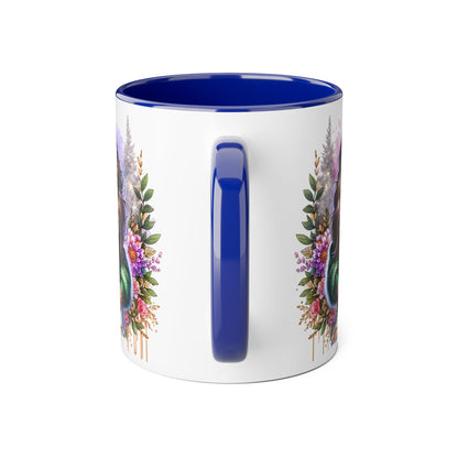 Stylish Accent Mugs for Empowering Sips, Floral Artwork, Perfect Gift for Divorced Friends, Motivational Tea or Coffee Cup