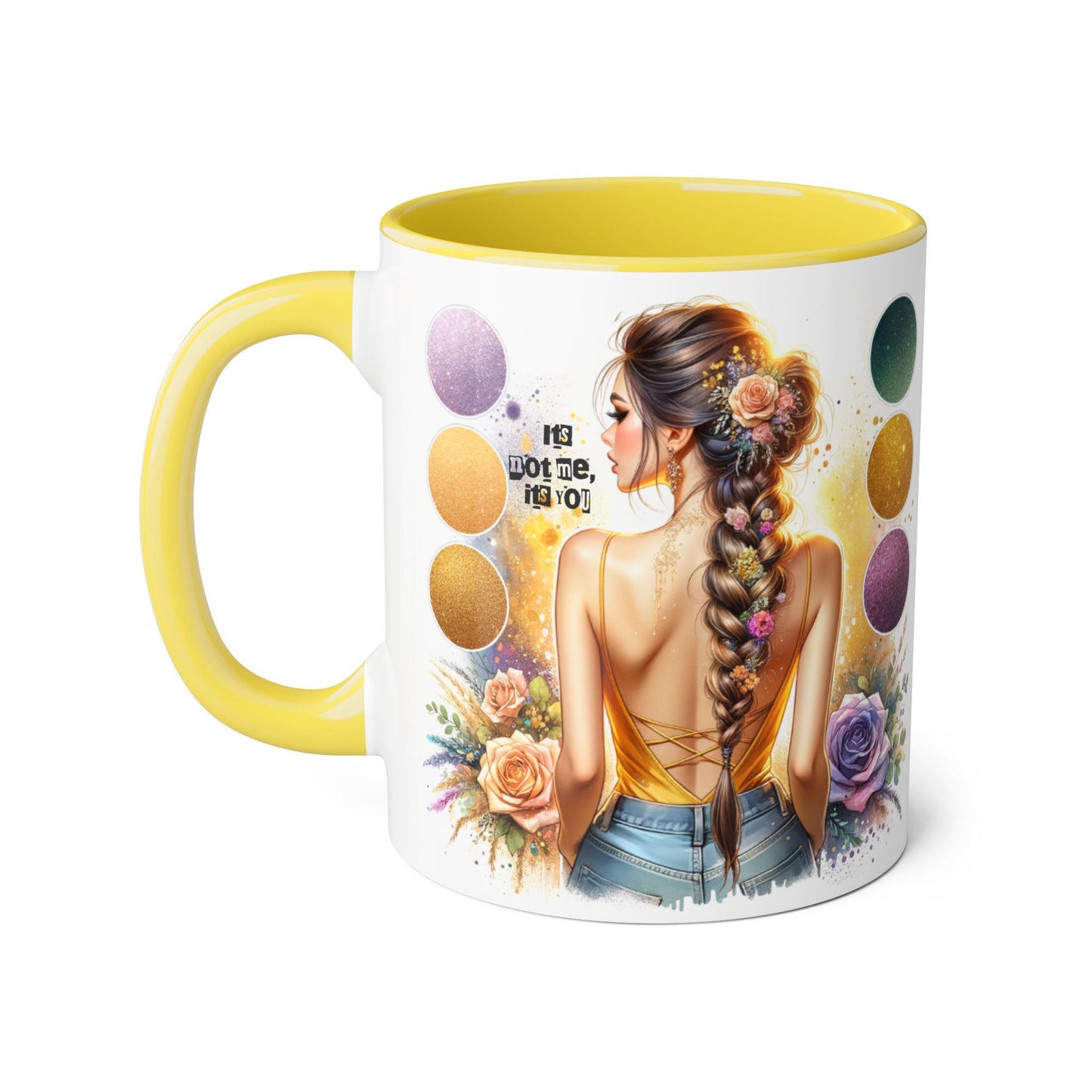 It's Not Me, It's You Humoristic Artistic Accent Mug for Creative Souls, Perfect Gift for Artists, Birthdays, Coffee Lovers, Home Decor