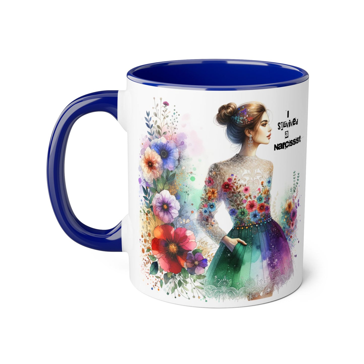 Colorful Floral Quotes Coffee Mug, Gift for Flower Lovers, Inspirational Mug, Unique Tea Cup, Perfect for Birthdays
