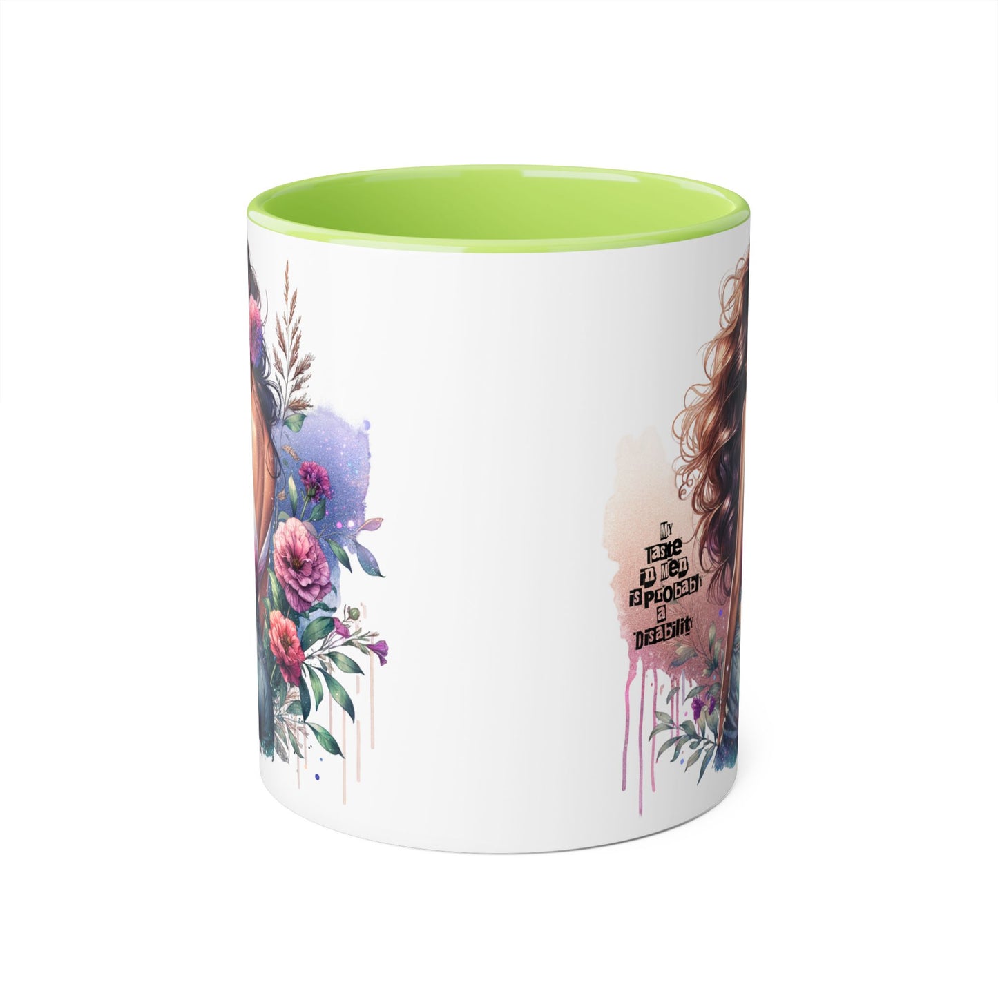 Funny Accent Mug - My Taste in Men is Probably a Disability Humor 11oz Cup