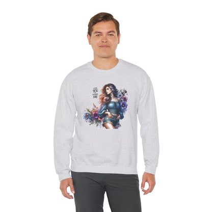 Lost You And Found Me Whimsical Floral Crewneck Sweatshirt | 'Until You Came to Me' Quote | Cozy Gift for Her, Floral Sweatshirt, Relaxed Style, Casual Wear