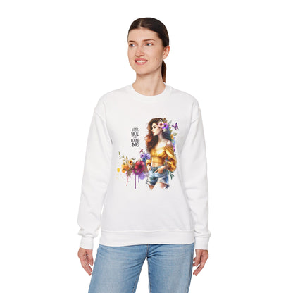 Lost You And Found Me Floral Art Crewneck Sweatshirt, Cozy Unisex Sweater, Gift for Her, Spring Fashion, Inspirational Quote Apparel