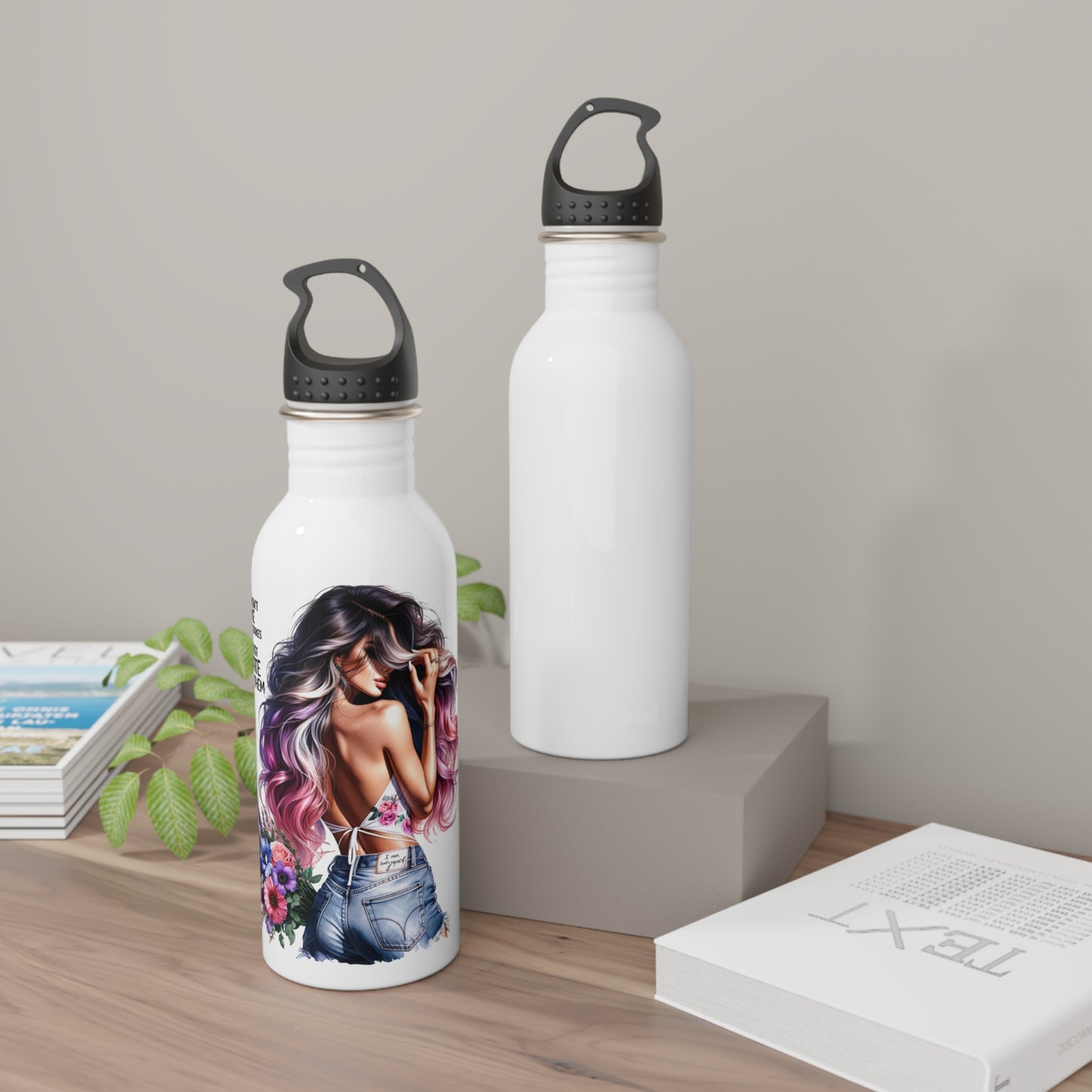 I Don't Make Mistakes, I Date Them Vibrant Stainless Steel Water Bottle, Motivational Quotes, Eco-Friendly Travel Mug, Floral Design, Gift for Her, Fitness Companion