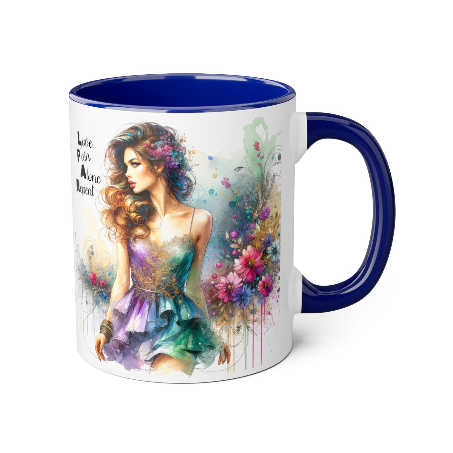 Whimsical Floral Accent Mugs, 11oz - Perfect for Coffee Lovers, Gift for Her, Home Decor, Birthday, Mother's Day