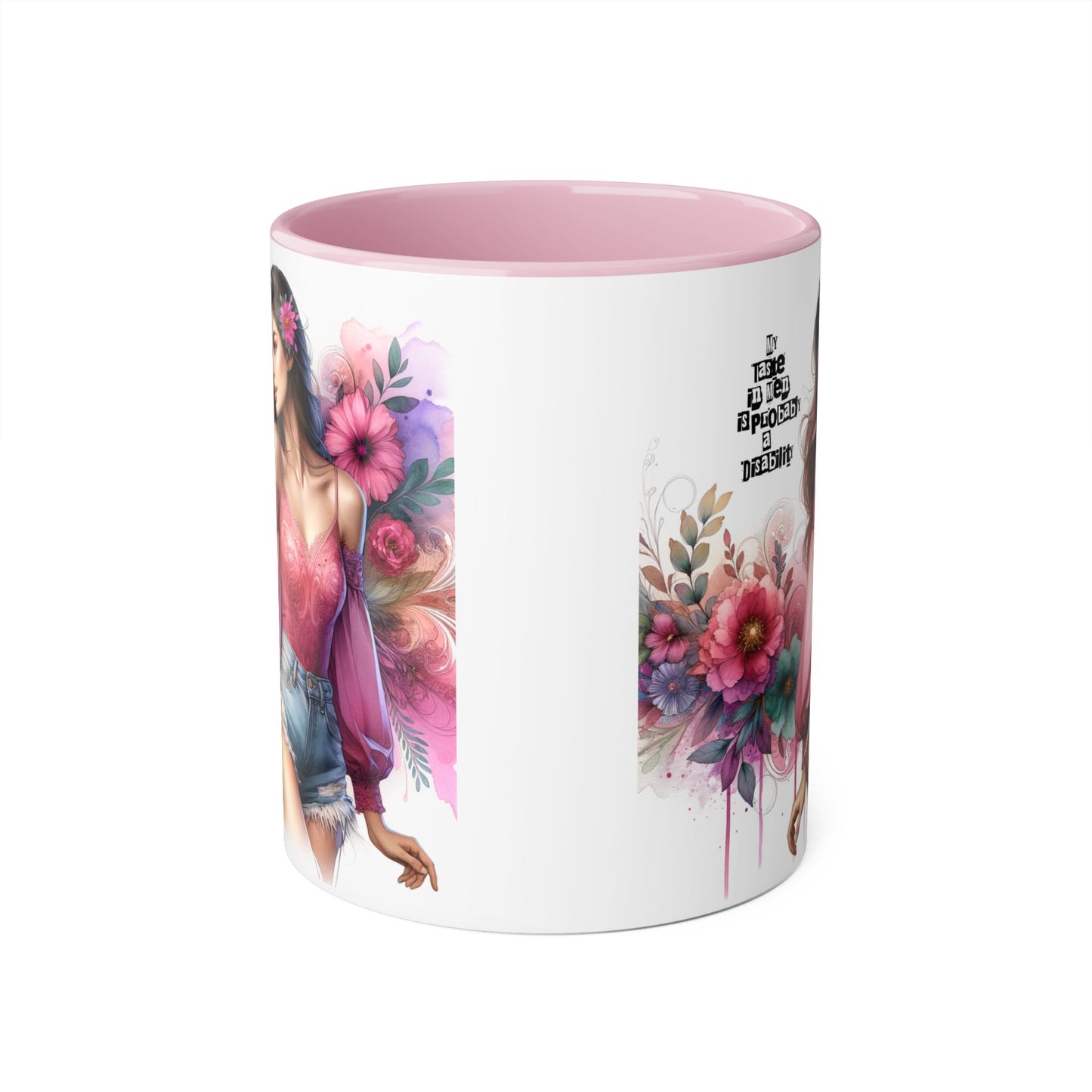 Funny Accent Mug - My Taste in Men is Probably a Disability Humor 11oz Cup