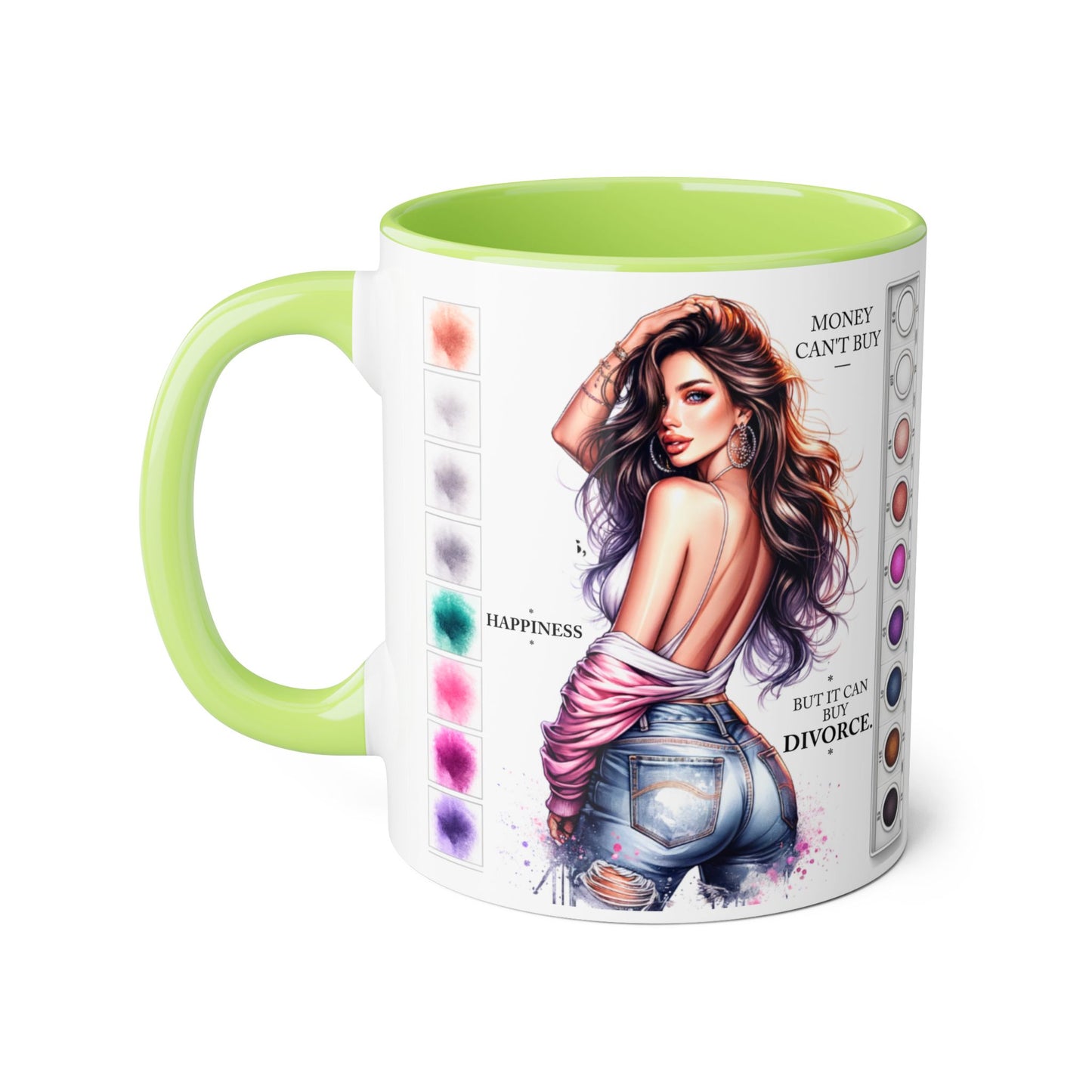 Money Can't Buy Happiness But It Can Buy Divorce Humoristic  Mug, Funny Coffee Cup for Women, Gift for Best Friend, Brighten Your Day with Laughs, Inspirational Drinkware